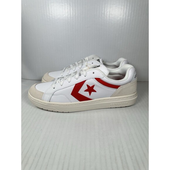 Size 10 Mens Converse Pro Blaze Classic Retro '90s White Red Egret Shoes A08645C - Picture 3 of 8